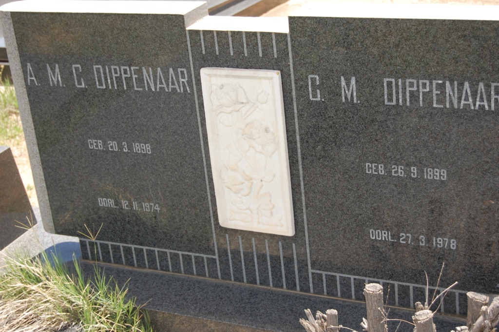DIPPENAAR A.M.C. 1898-1974 &amp; C.M. DIPPENAAR 1899-1978