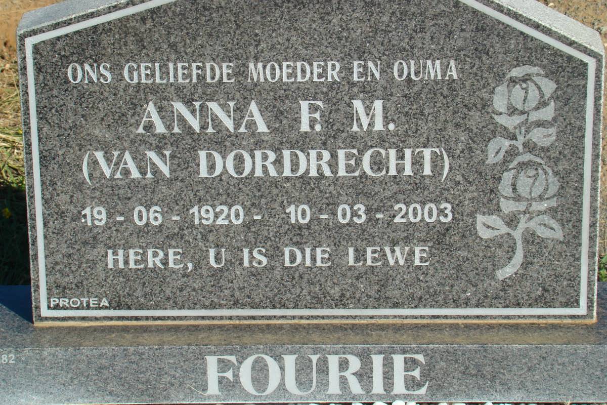 FOURIE Anna F.M. 1920-2003