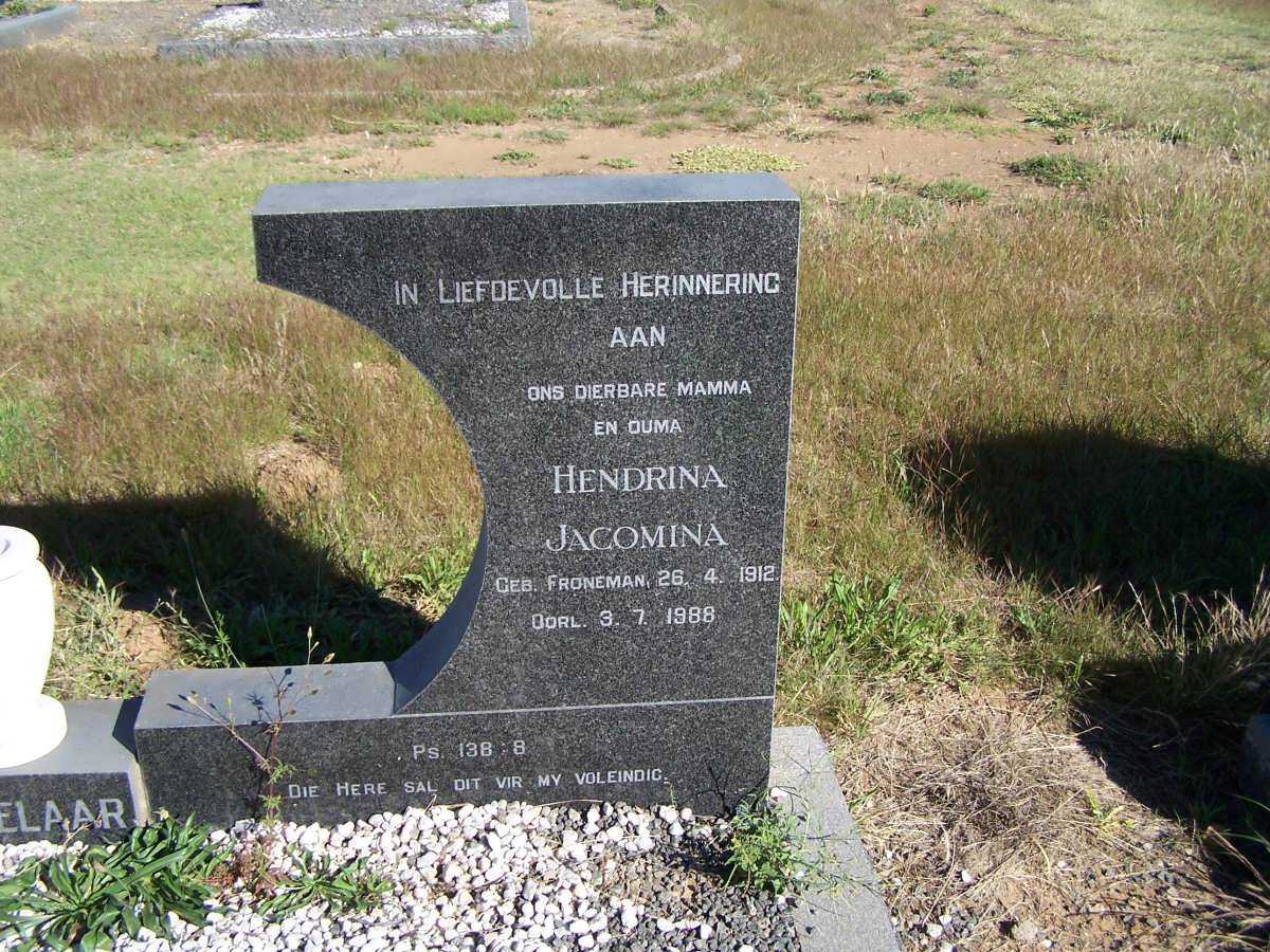 GROBBELAAR Hendrina Jacomina FRONEMAN 1912-1988