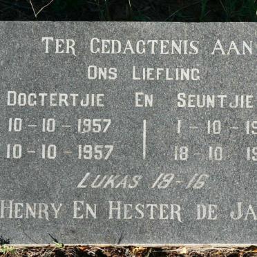 JAGER Henry, de 1959-1959 :: DE JAGER Hester 1957-1957