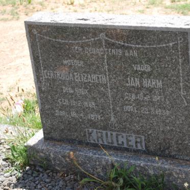 KRUGER Jan Harm 1877-1934 &amp; Gertruida Elizabeth ROUX 1885-1971