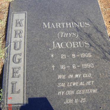 KRUGEL Marthinus Jacobus 1905-1990
