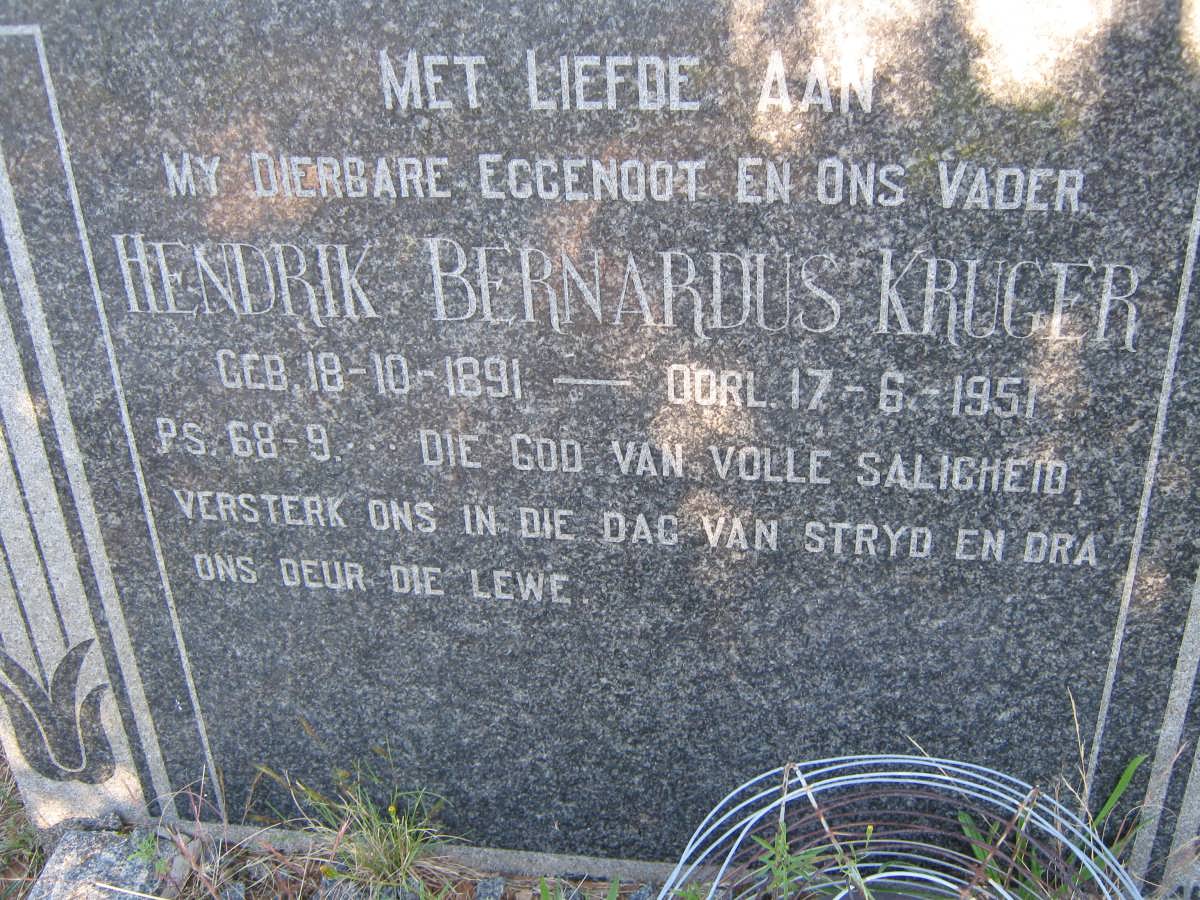 KRUGER Hendrik Bernardus 1891-1951