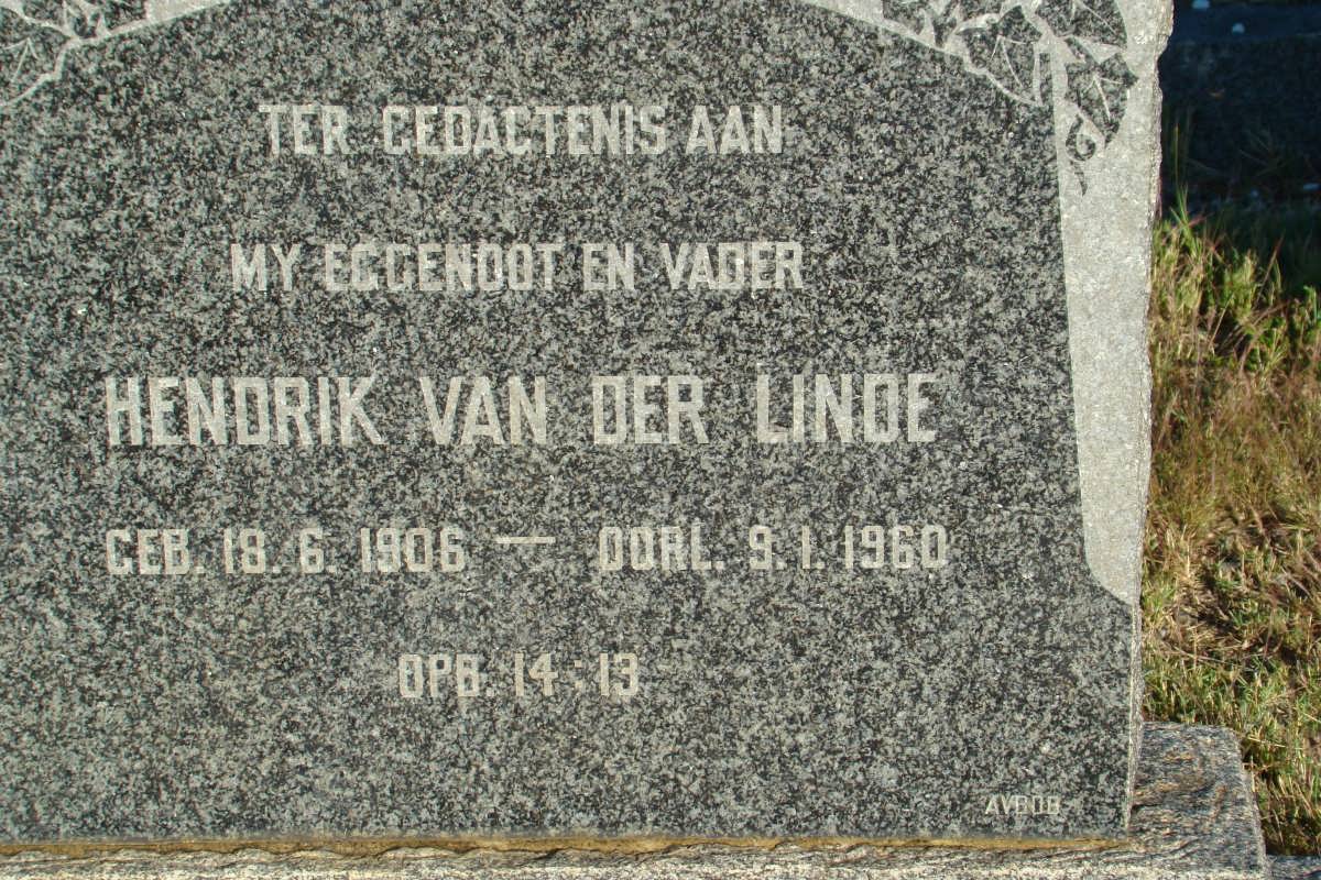 LINDE Hendrik, van der 1906-1960