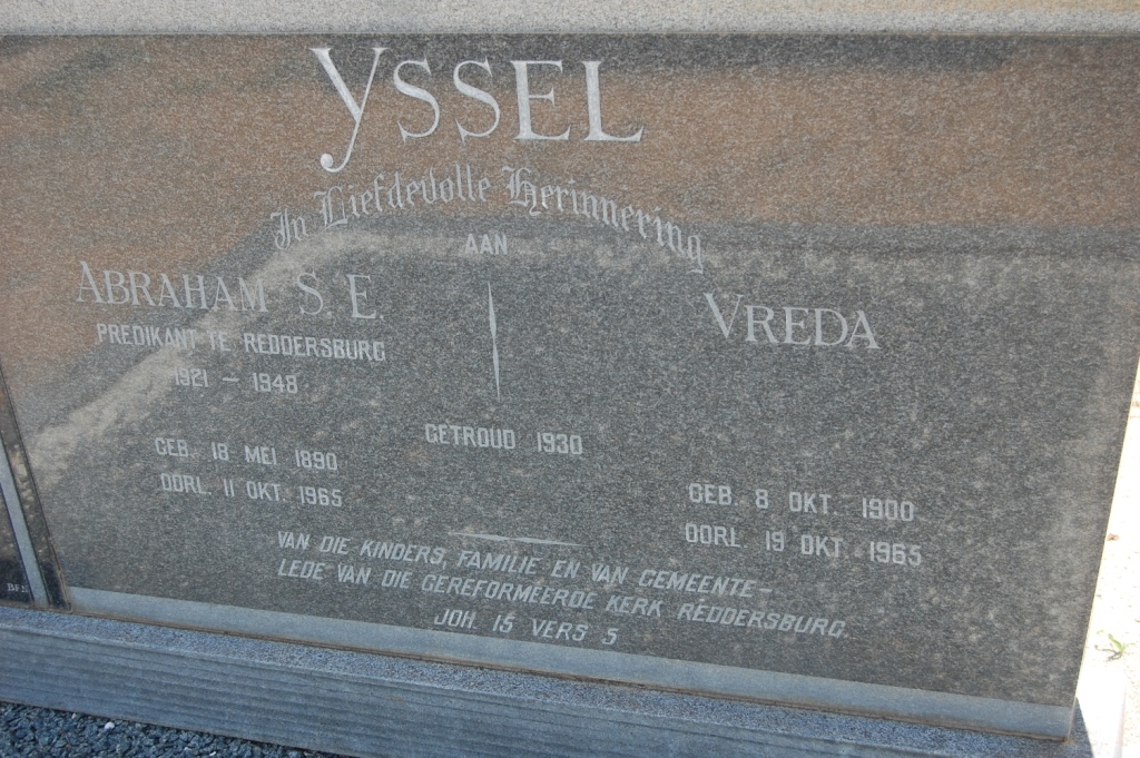 YSSEL Abraham S.E. 1890-1965 &amp; Vreda 1900-1965