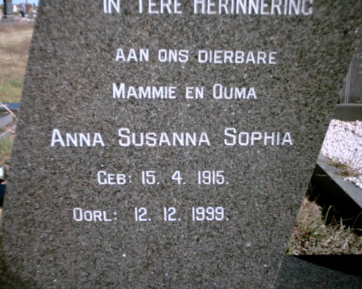 MARAIS Anna Susanna Sophia 1915-1999