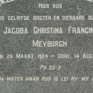 MEYBURGH Jacoba Christina Francina 1924-1957