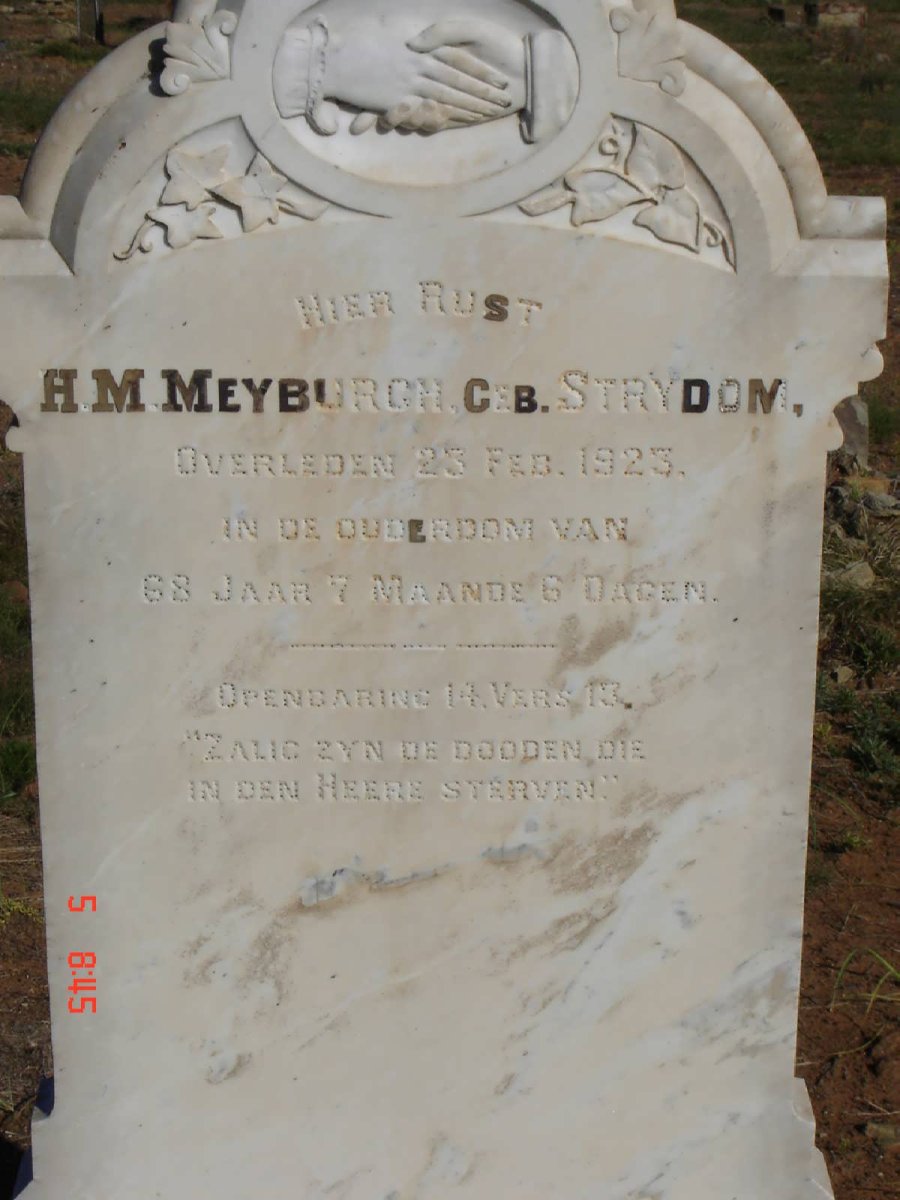 MEYBURGH H.M. nee STRYDOM -1923