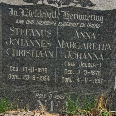NEL Stefanus Johannes Christiaan 1876-1954 &amp; Anna Margaretha Johanna JOUBERT 1878-1957