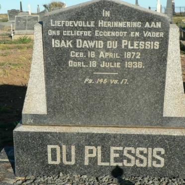 PLESSIS Isak Dawid, du 1872-1938