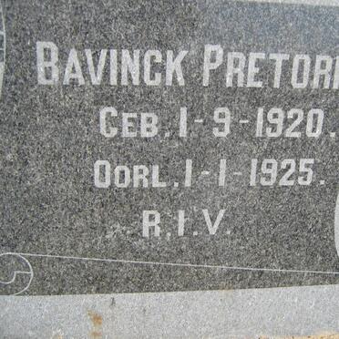 PRETORIUS Bavinck 1920-1925