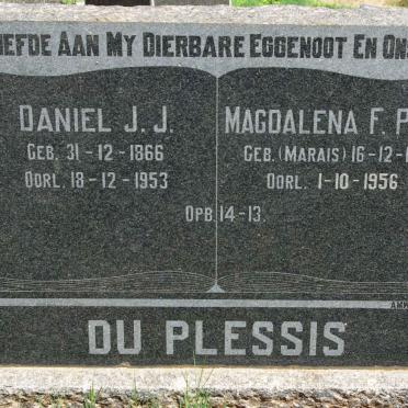 PLESSIS Daniel J.J., du 1866-1953 &amp; Magdalena F.P.C MARAIS 1872-1956