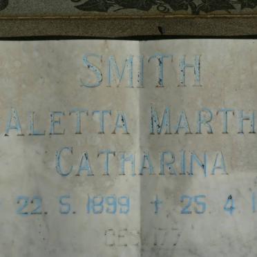ROUX Jan Hendrik, le 1892-1939 :: SMITH Aletta Martha Catharina 1899-1980