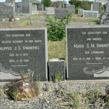 SWANEPOEL Philippus J.C. 1872-1958 &amp; Maria C.M. LOMBAARD 1881-1960
