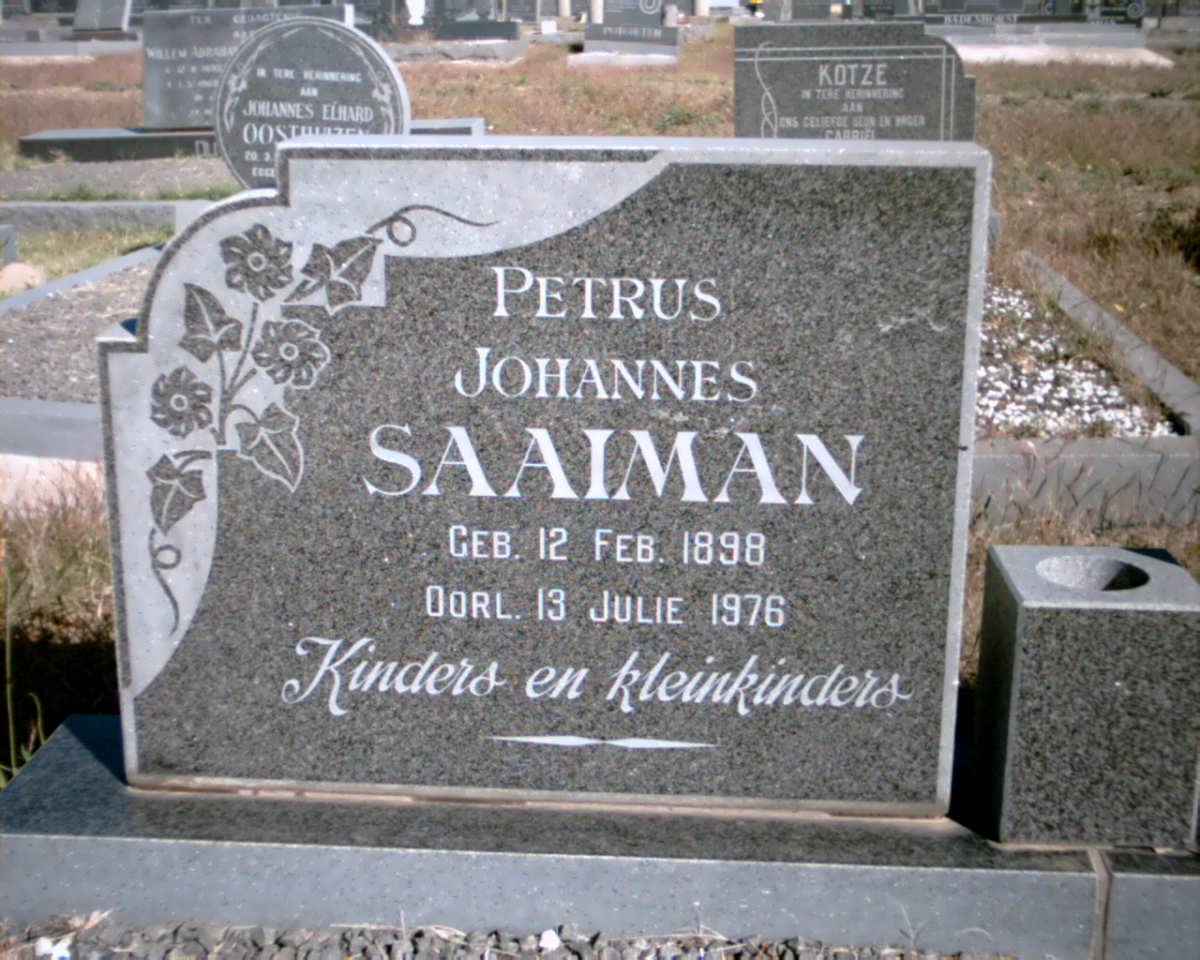 SAAIMAN Petrus Johannes 1898-1976 