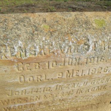 STADEN Renske, van 1916-1926