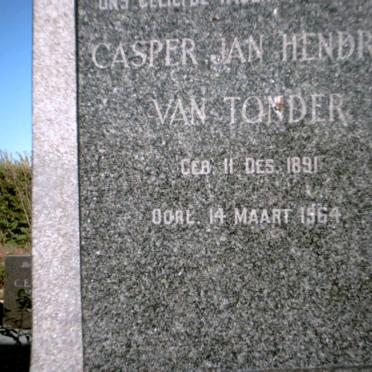 TONDER Casper Jan Hendrik, van 1891-1964