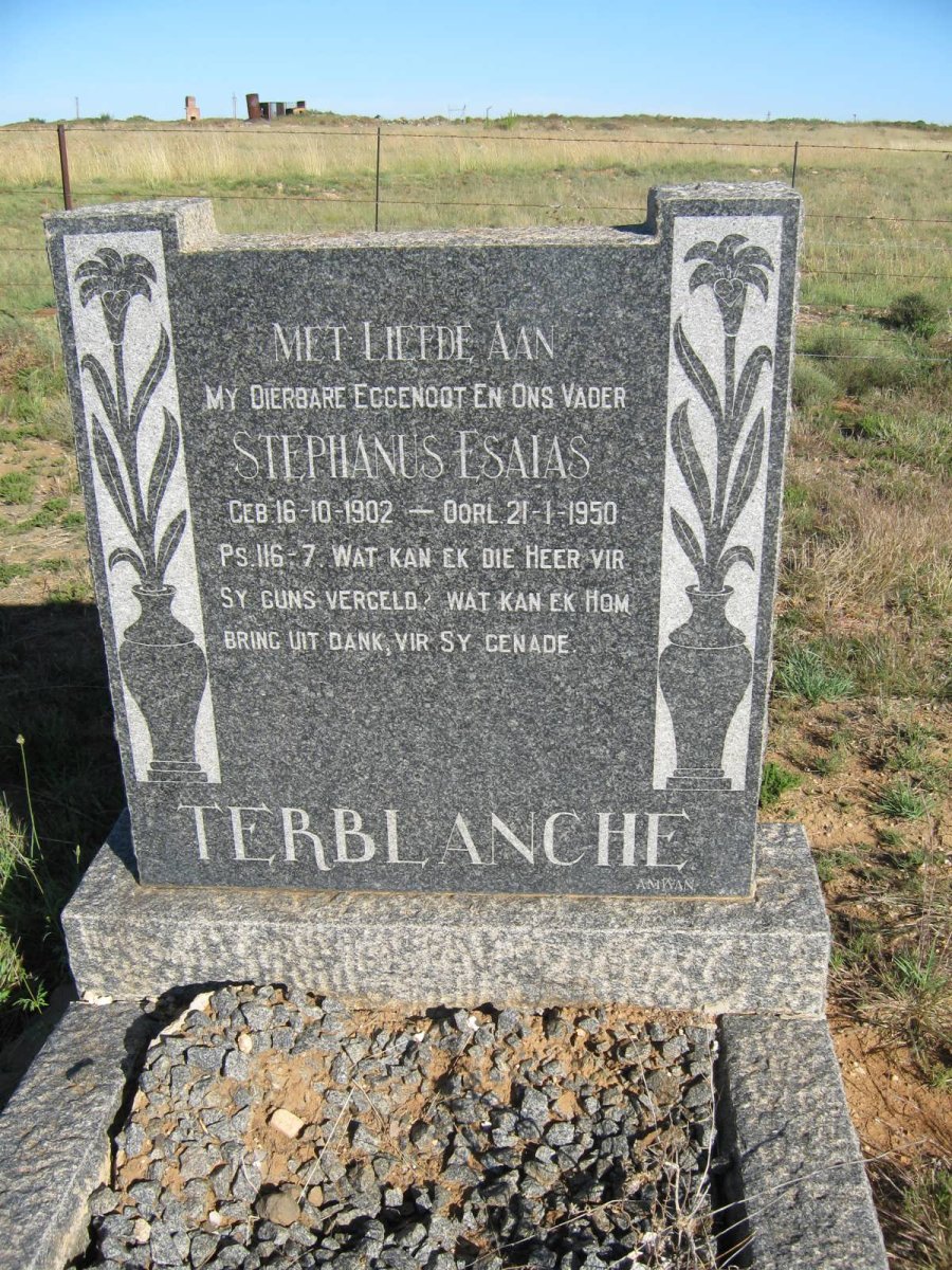 TERBLANCHE Stephanus Esaias 1902-1950