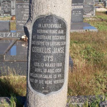 UYS Cornelis Janse 1918-1959