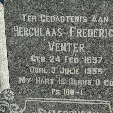 VENTER Herculaas Frederick 1897-1955