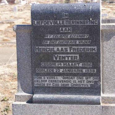 VENTER Herculaas Frederik 1886-1938
