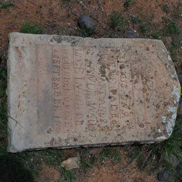 WALD Tjaart Andris, van der 1836-1905