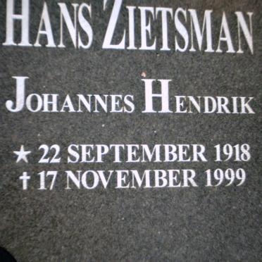 ZIETSMAN Johannes Hendrik 1918-1999