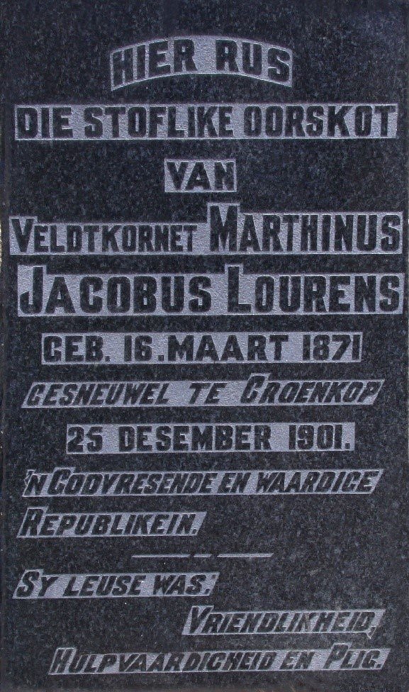 LOURENS Marthinus Jacobus 1871-1901