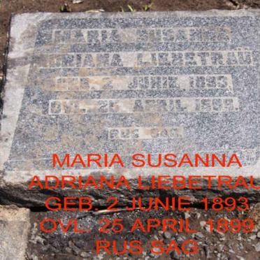 LIEBETRAŰ Maria Susanna Adriana 1893-1899