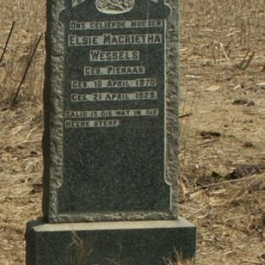 WESSELS Elsie Magrietha nee PIENAAR 1870-1929