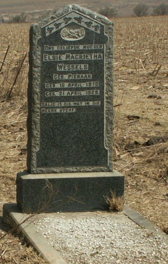 WESSELS Elsie Magrietha nee PIENAAR 1870-1929
