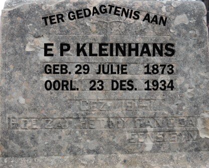 KLEINHANS E.P. 1873-1934