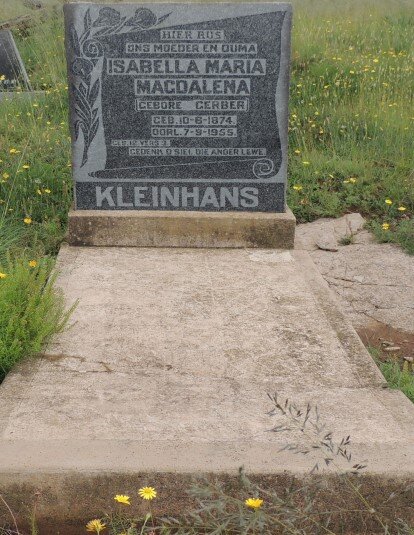KLEINHANS Isabella Maria Magdalena nee GERBER 1874-1955