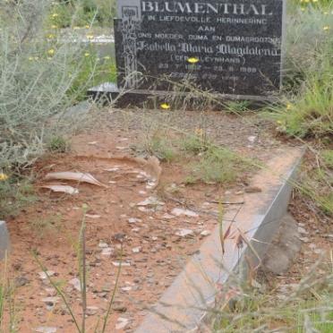 BLUMENTHAL Isabella Maria Magdalena nee KLEYNHANS 1902-1988