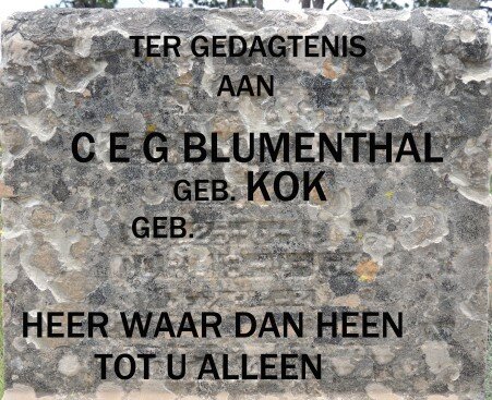 BLUMENTHAL C.E.G. nee KOK