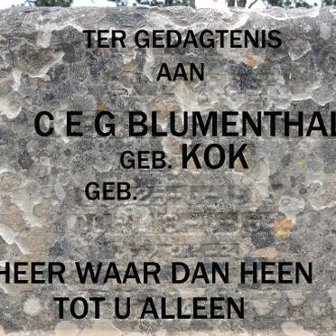 BLUMENTHAL C.E.G. nee KOK