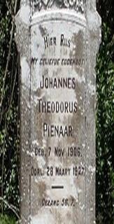PIENAAR Johannes Theodorus 1906-1927