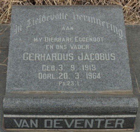 DEVENTER Gerhardus Jacobus, van 1913-1964