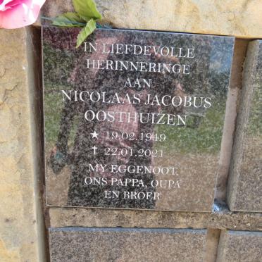 OOSTHUIZEN Nicolaas Jacobus 1949-2021