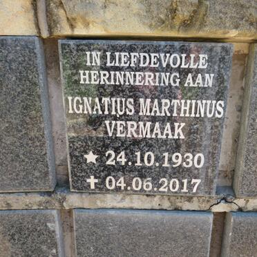 VERMAAK Ignatius Marthinus 1930-2017