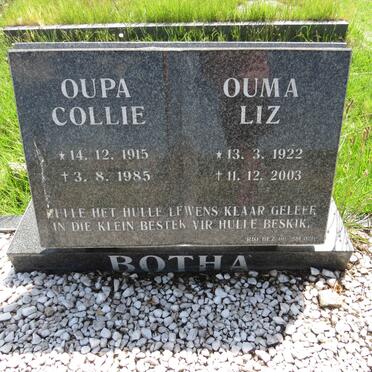 BOTHA Collie 1915-1985 & Liz 1922-2003