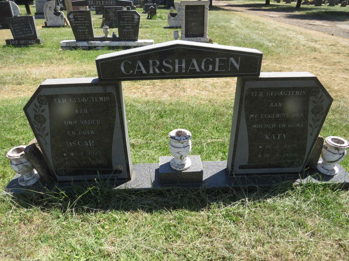 CARSHAGEN Oscar 1927-2002 & Katy 1929-1998