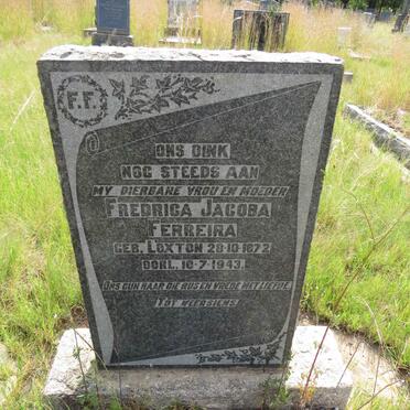 FERREIRA Fredrica Jacoba nee LOXTON 1872-1943