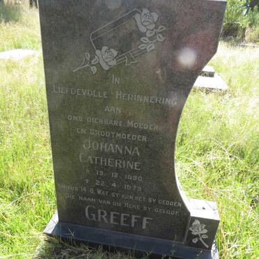 GREEFF Johanna Catherine 1890-1979