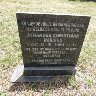 HARDING Johannes Christiaan 1947-2006