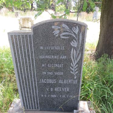 HEEVER Jacobus Albertus, v.d. 1886-1939