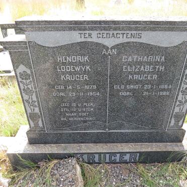 KRUGER Hendrik Lodewyk 1879-1954 & Catharina Elizabeth SMIDT 1884-1968