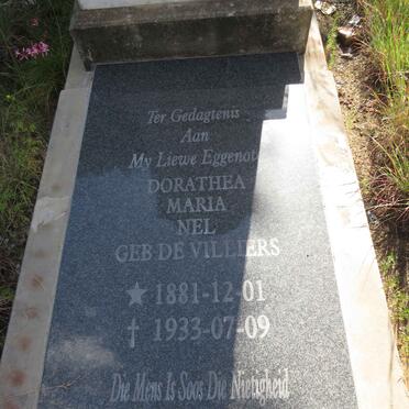 NEL Dorathea Maria nee DE VILLIERS 1881-1933 _2