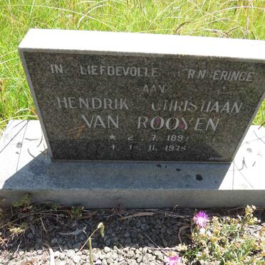 ROOYEN Hendrik Christiaan, van 1897-1976