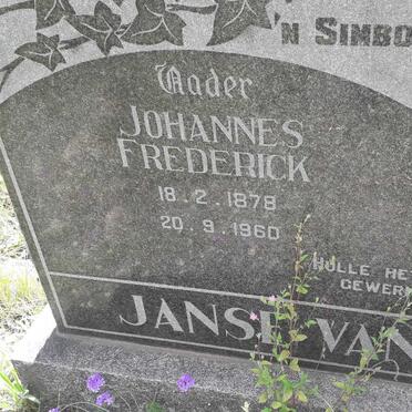 RENSBURG Johannes Frederick, Janse van 1878-1960 &amp; Regina Catharina KRIEL 1878-1955 _2